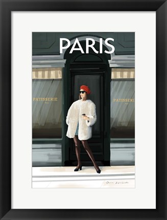 Framed Girl in Paris II Print