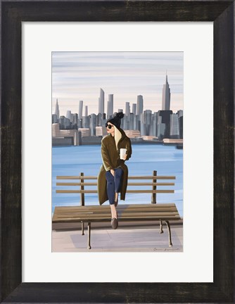 Framed Girl in New York Print