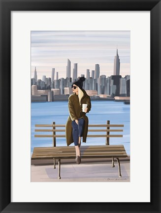 Framed Girl in New York Print