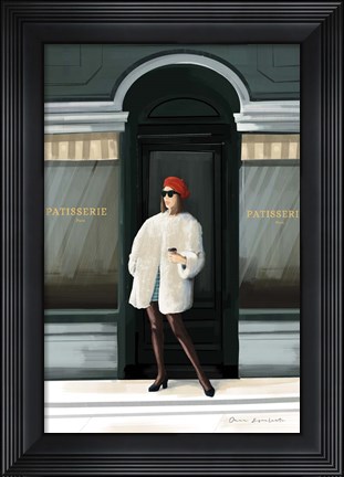 Framed Girl in Paris Print