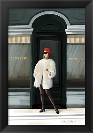 Framed Girl in Paris Print