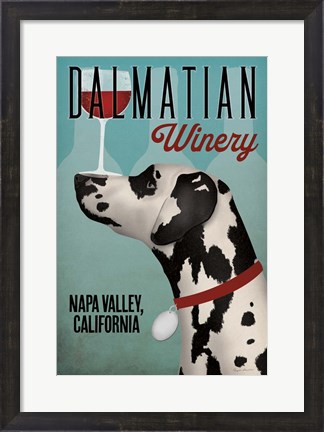 Framed Dalmation Winery Print