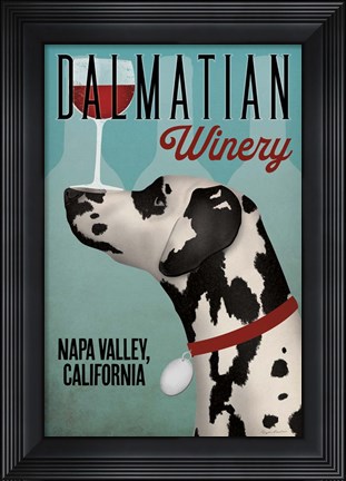 Framed Dalmation Winery Print
