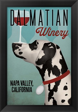 Framed Dalmation Winery Print