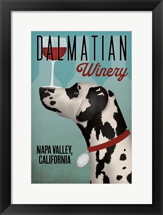 Framed Dalmation Winery Print