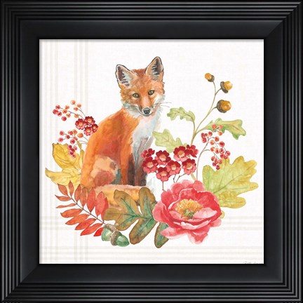Framed Wooded Harvest II Print