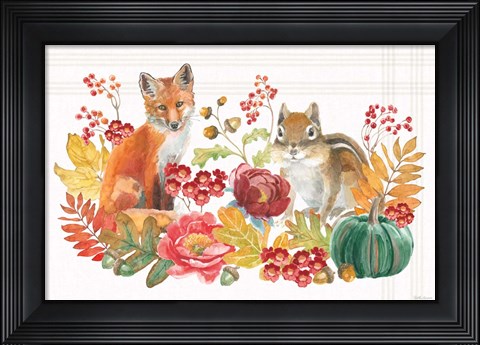 Framed Wooded Harvest I Print