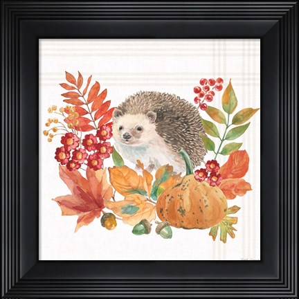 Framed Wooded Harvest V Print
