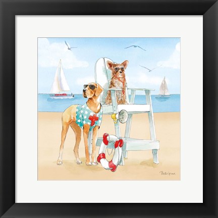 Framed Summer Fun at the Beach IV Print