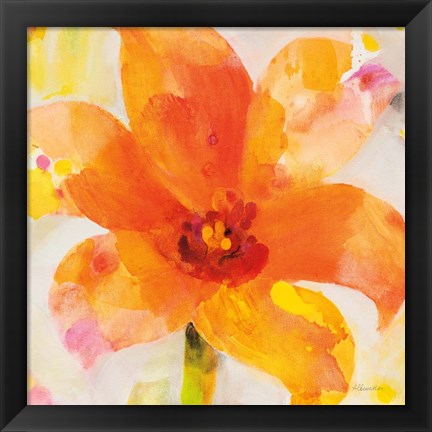 Framed Bright Tulips II Print