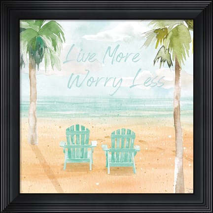 Framed Surfs Up IV Live More Print
