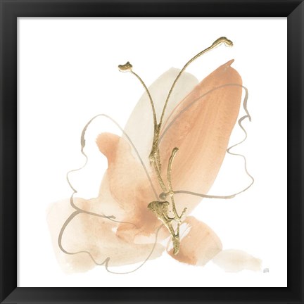 Framed Butterfly Flower II Print