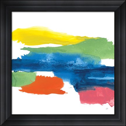 Framed Jewel Abstraction I Print