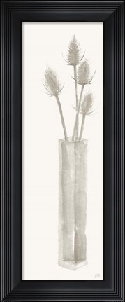 Framed Neutral Thistle Print