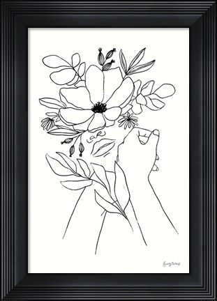 Framed Rooted II BW Print