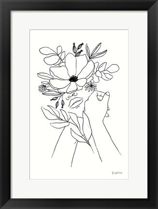 Framed Rooted II BW Print