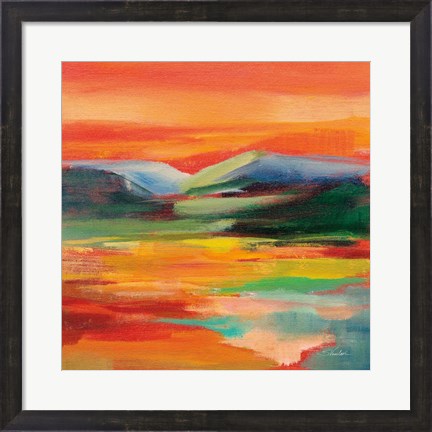 Framed Flower Hill Sunset II Print