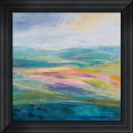 Framed Flower Hill II Print