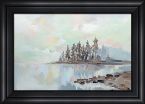 Framed Foggy Lake Print
