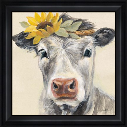 Framed Pretty Cow Print