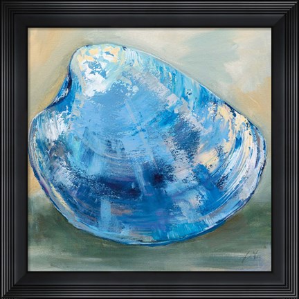 Framed Beach Comber Dark Blue Print