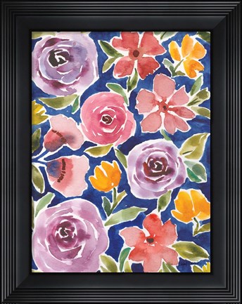 Framed Flower Patch III Print