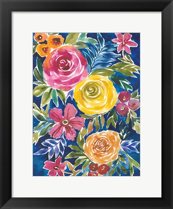 Framed Flower Patch I Print