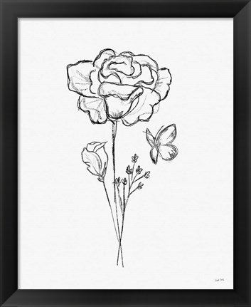Framed Among Wildflowers II Print