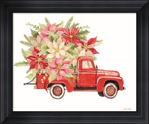 Framed Poinsettia Pickup Print