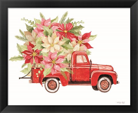 Framed Poinsettia Pickup Print