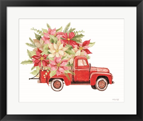 Framed Poinsettia Pickup Print