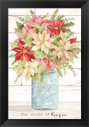 Framed Thrill of Hope Poinsettias Print