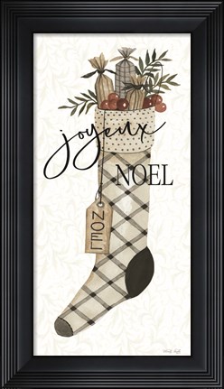Framed Noel Stocking Print