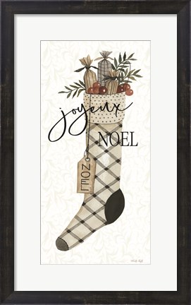 Framed Noel Stocking Print