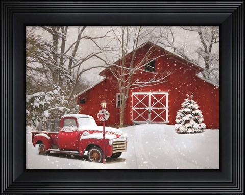 Framed Truck Full of Sleds Print