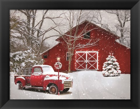 Framed Truck Full of Sleds Print