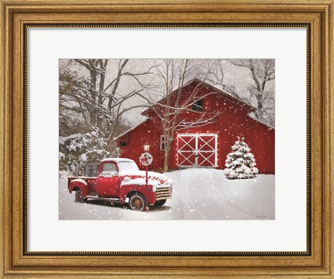 Framed Truck Full of Sleds Print