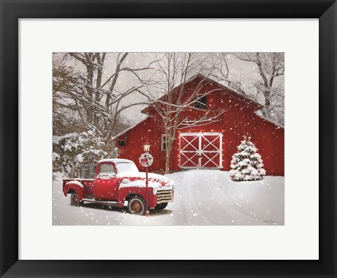 Framed Truck Full of Sleds Print