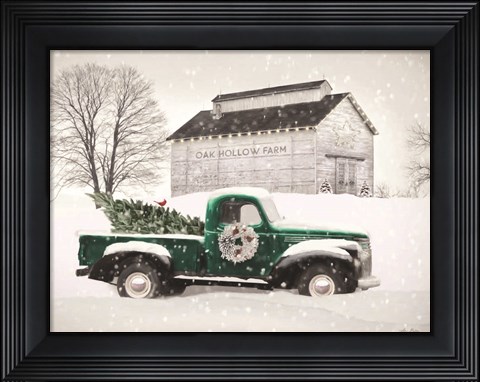 Framed Christmas at Oak Hollow Farm Print