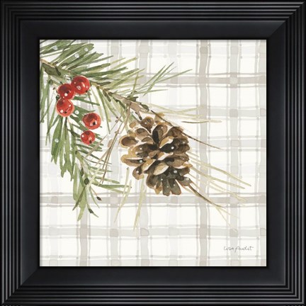 Framed Poinsettia Village VI Print