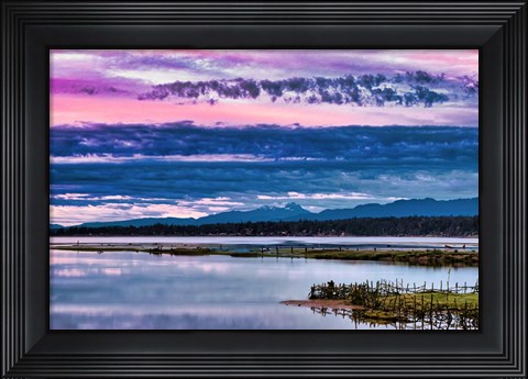 Framed K&#39;omoks Harbour Fish Traps Print