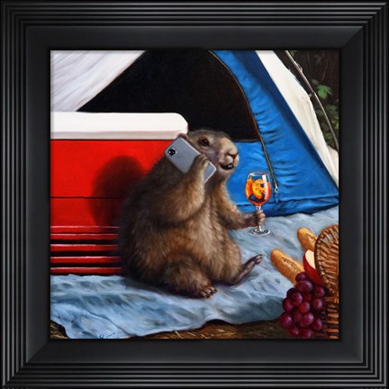 Framed When The Campers Are Away Print