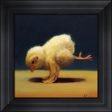 Framed Yoga Chick Crane Print