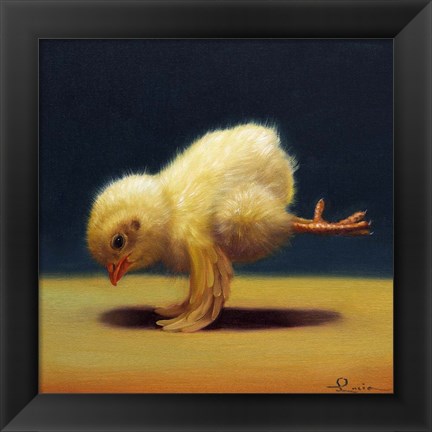 Framed Yoga Chick Crane Print