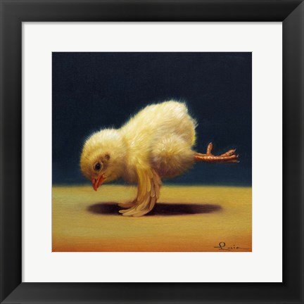 Framed Yoga Chick Crane Print