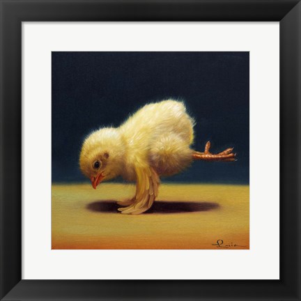 Framed Yoga Chick Crane Print