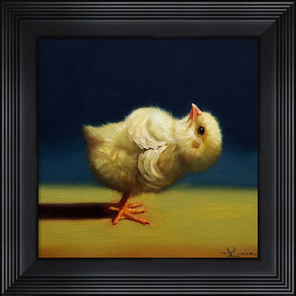 Framed Yoga Chick Revolved Chair Print
