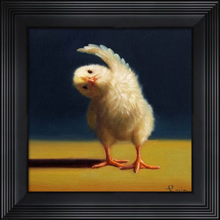 Framed Yoga Chick Standing Side Bend Print