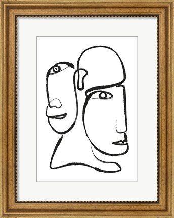 Framed Double Silhouette Print