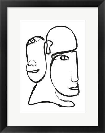 Framed Double Silhouette Print